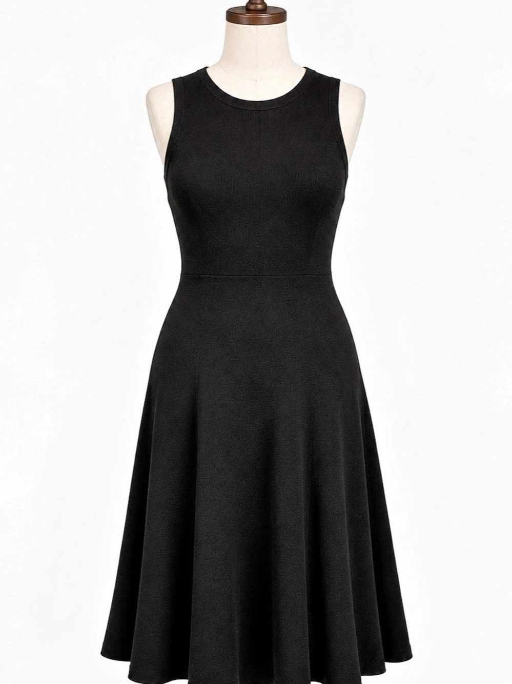 Lauren Ralph Lauren Black Fit & Flare Midi Dress Size Medium NWT